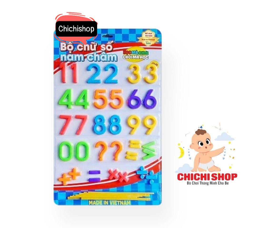 Bộ Đồ Chơi Giáo Dục-Bộ Chữ Số Nam Châm 35 Chi Tiết Bằng Nhựa Giúp Bé Nhận Biết Được Số Đếm Và Làm Toán