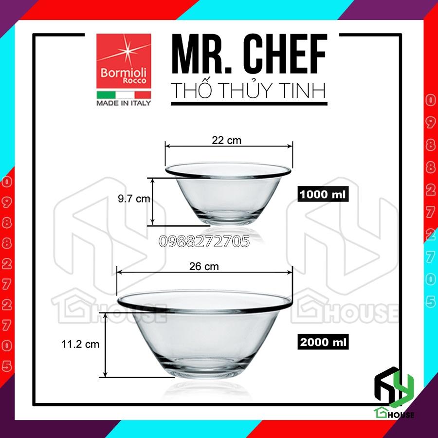 Thố trộn bột thủy tinh - Tô trộn salad thủy tinh Mr-Chef -Hàng Chính Hãng