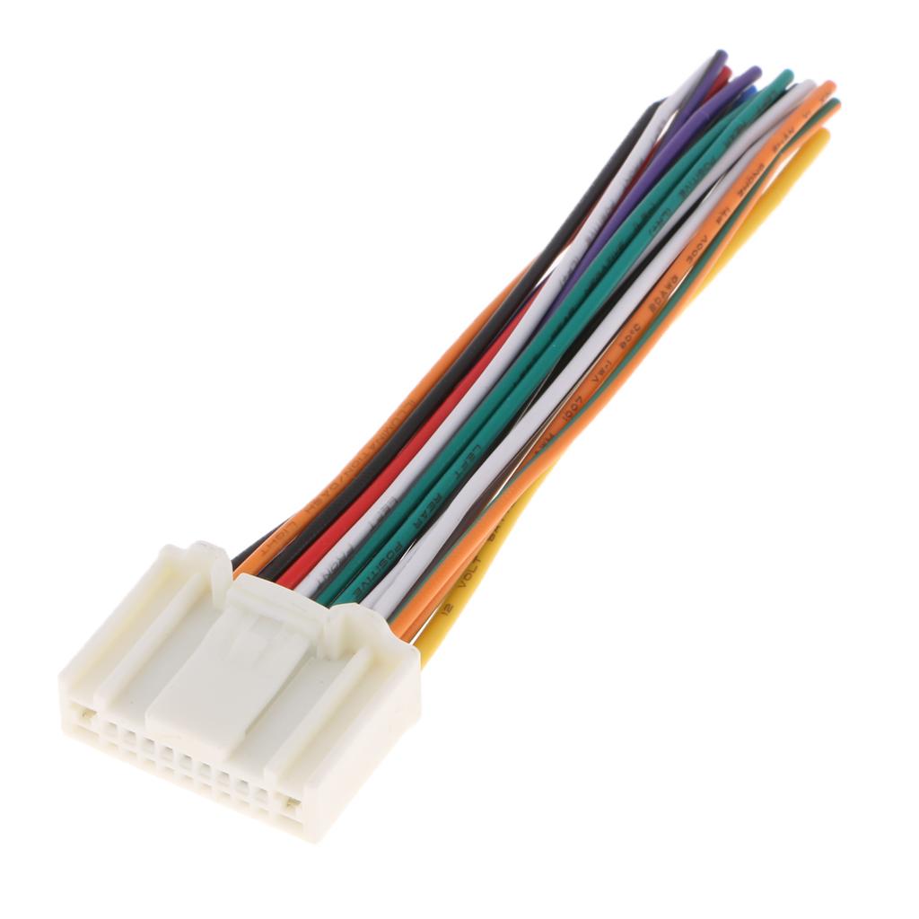 Dual Car Audio Wiring Harness Stereo 12 pin Wire Connector for  Tiida