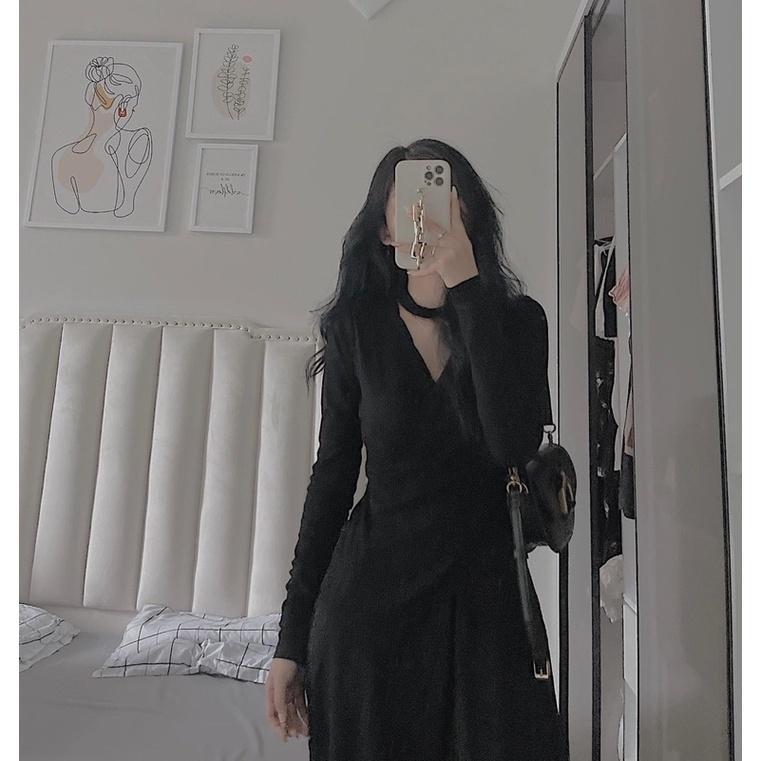 Áo len tăm cổ choker