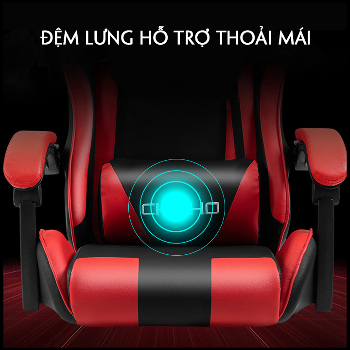 Ghế Gaming Cao Cấp. Ghế Game Full Sport.Có Massage Lưng. Chân Xoay - Tùy Chỉnh Độ Cao Thấp - Độ Ngả Lưng