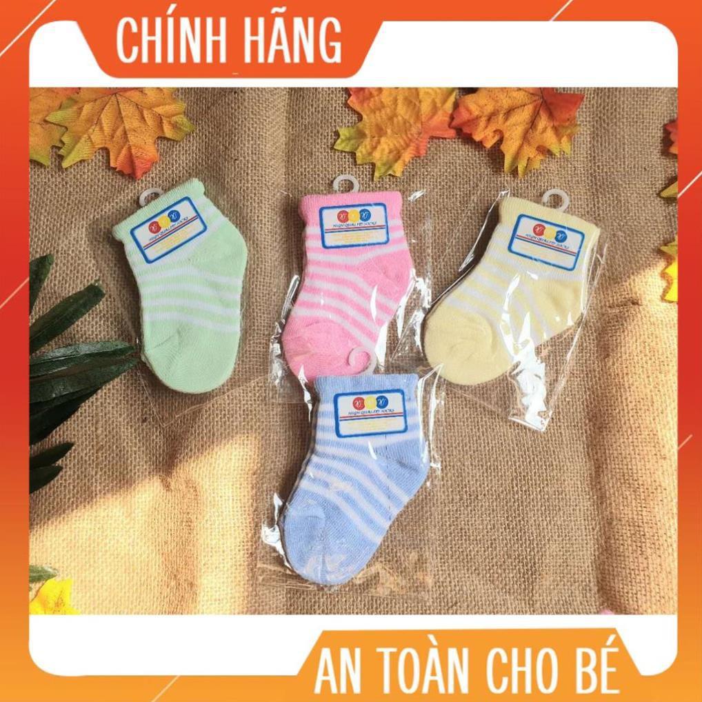 vớ sơ sinh màu/ tất sơ sinh cho bé 0-6 tháng