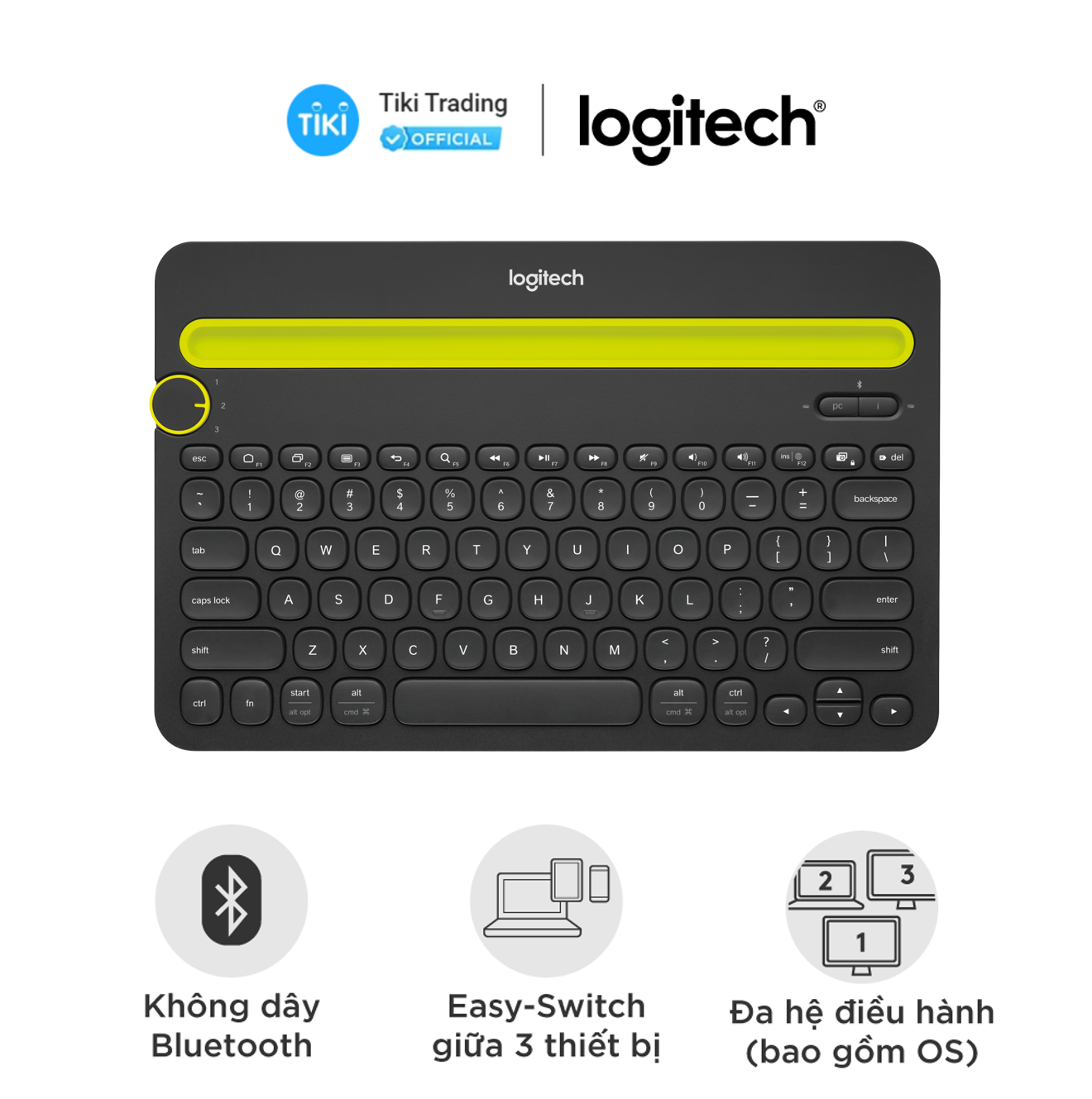 Bàn phím không dây Bluetooth Logitech K480 - Hàng chính hãng