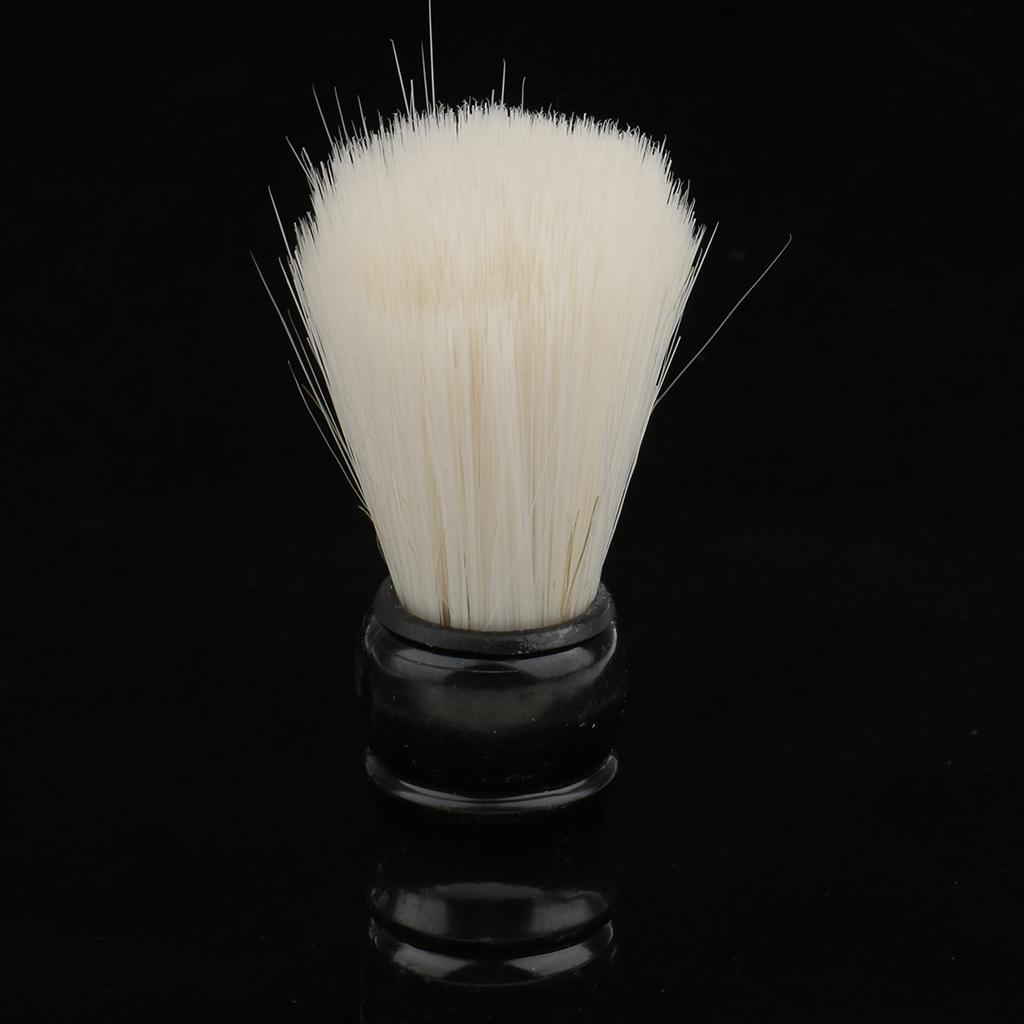 2 Pieces Men Salon Barber Shaving Brush Beard Facial Bristle Mustache Brush Red / Black Handle
