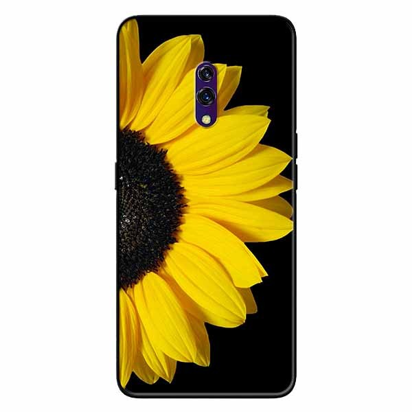 Ốp lưng in cho Oppo K3 Hoa Hướng Dương Nền Đen