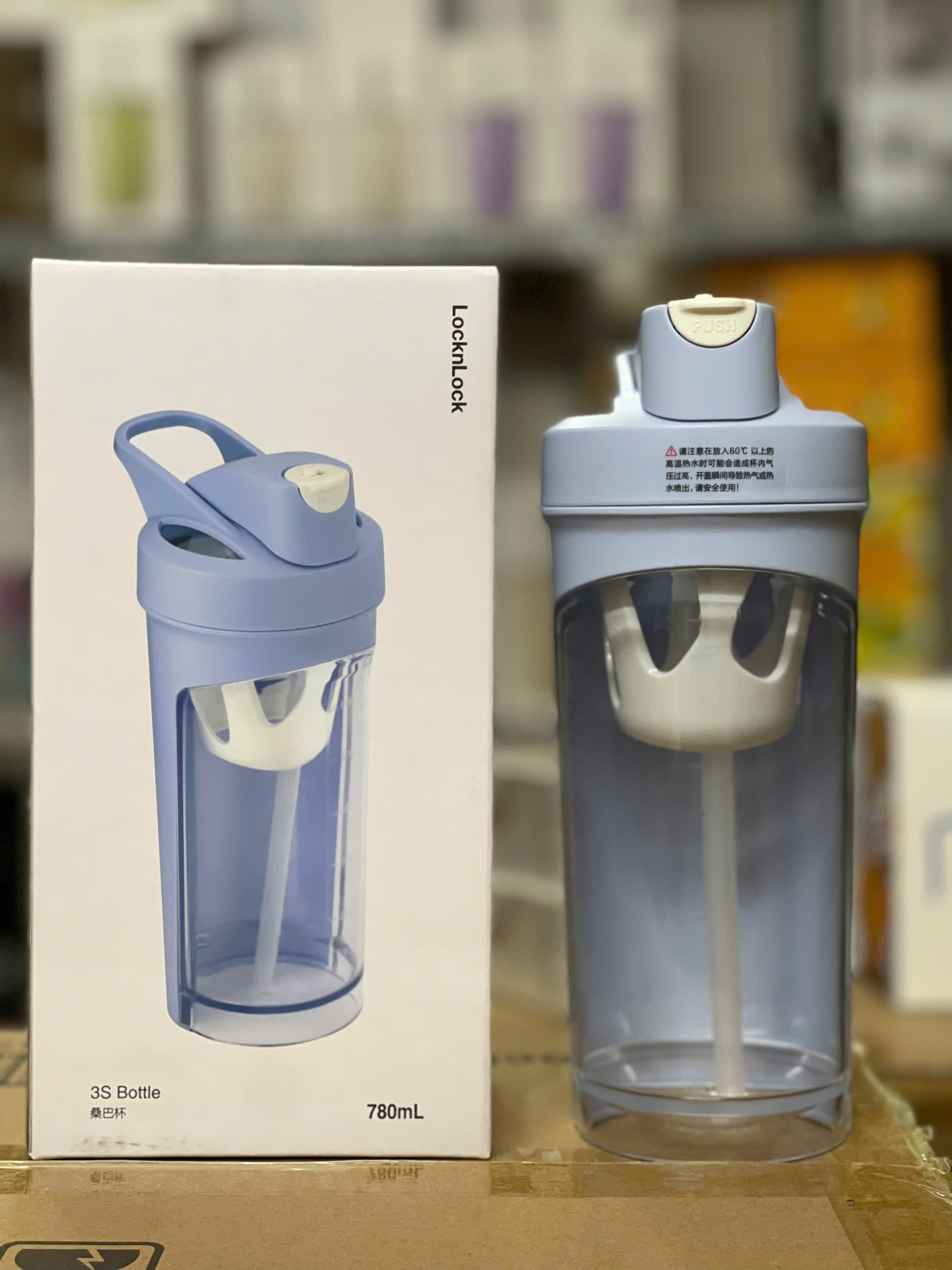 Bình nước nhựa tritan thể thao 780ml LocknLock ABF865, Hàng chính hãng, có quai cầm, ống hút silicone - JoyMall