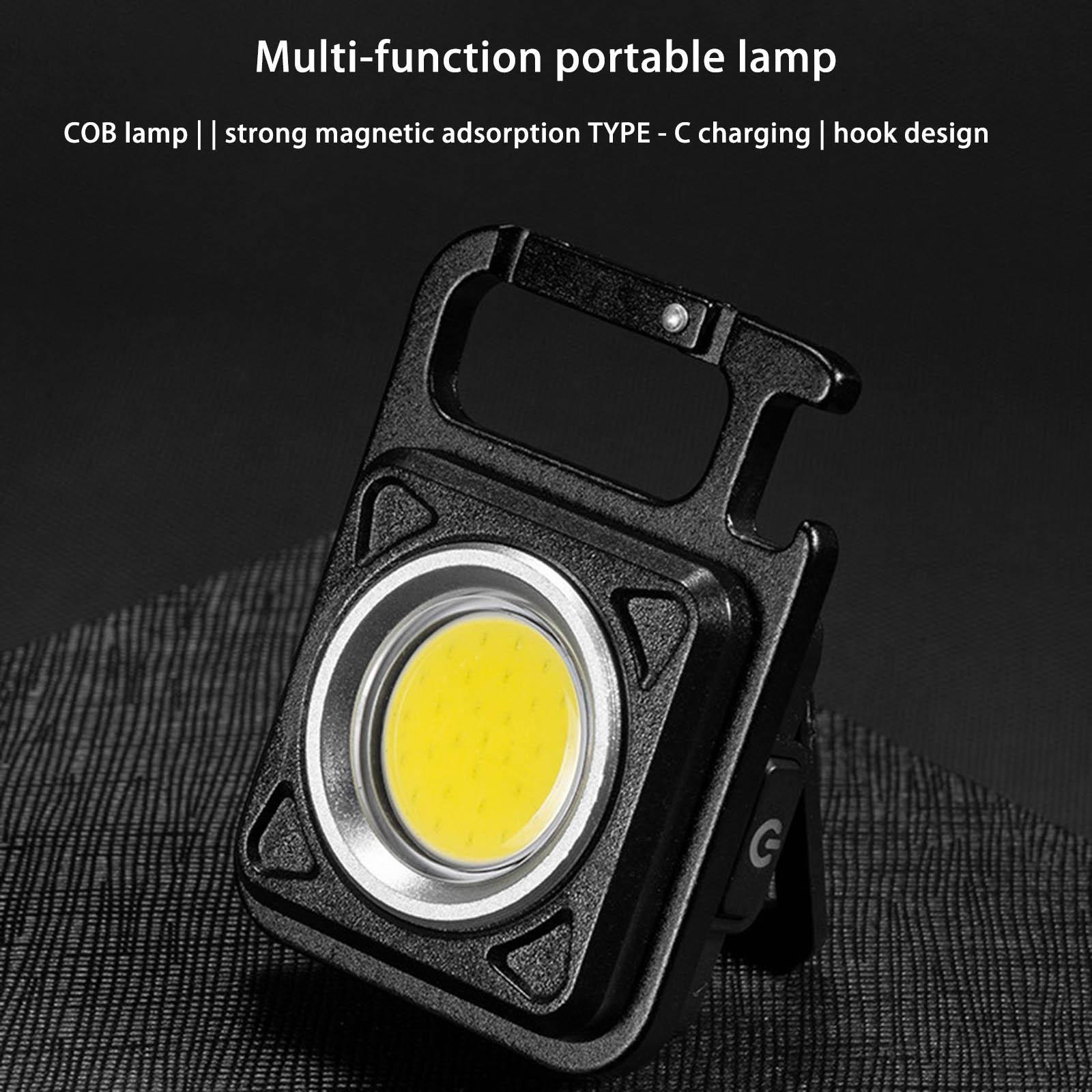 Mini LED Keychain Flashlight Rechargeable COB flashlights for Night Running