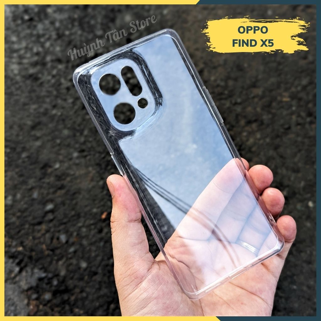 Ốp lưng trong suốt silicon GOR dành cho Oppo Find x5 bảo vệ camera dẻo siêu mỏng - Hàng nhập khẩu