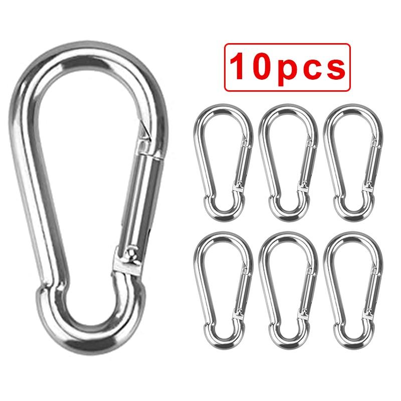20pcs Mini Carabiner Keychain Alluminum Alloy D-ring Buckle Spring Carabiner Snap Hook Clip Keychains Outdoor Camping Daily Use