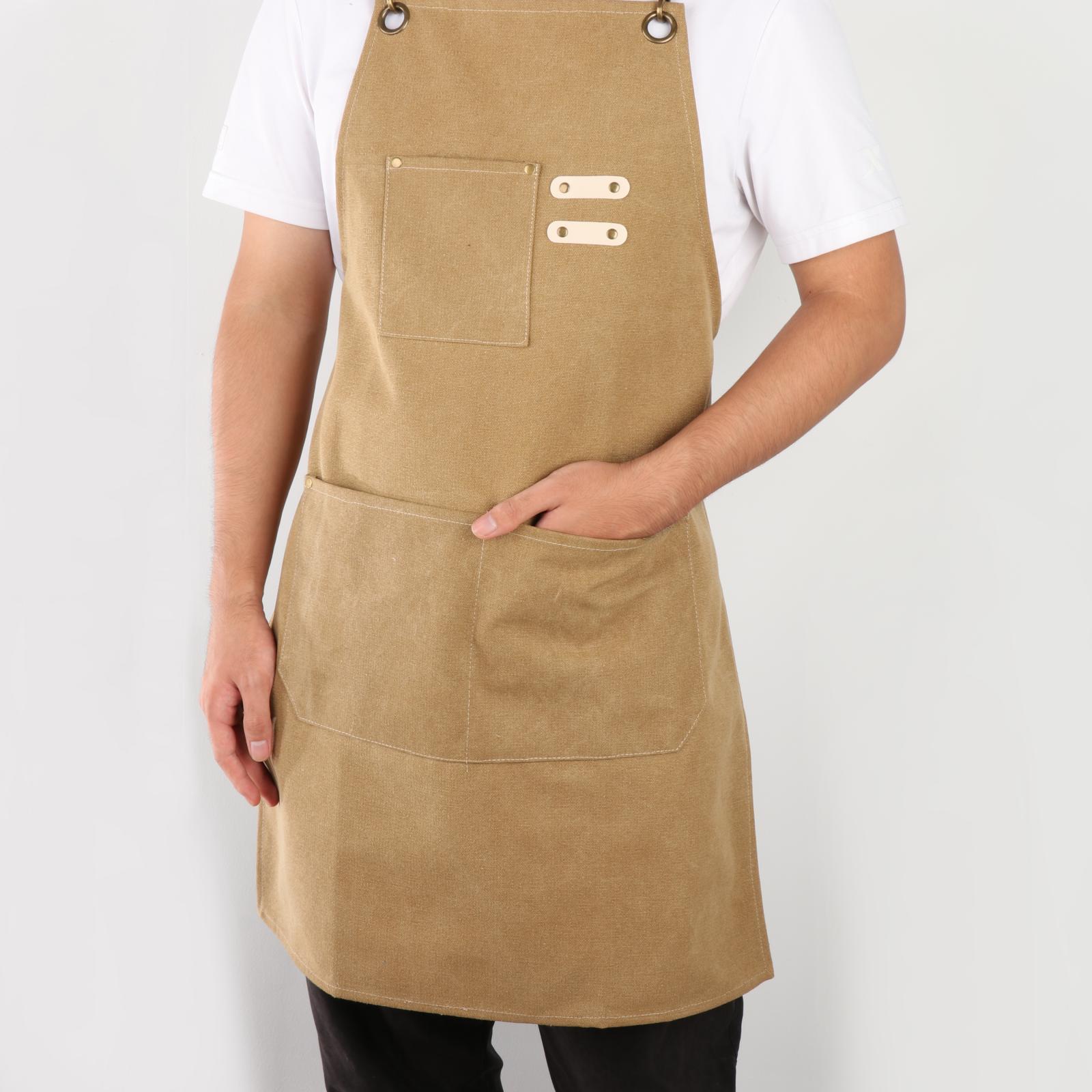 Canvas Apron Chef Apron Artist Painting Chef Brown