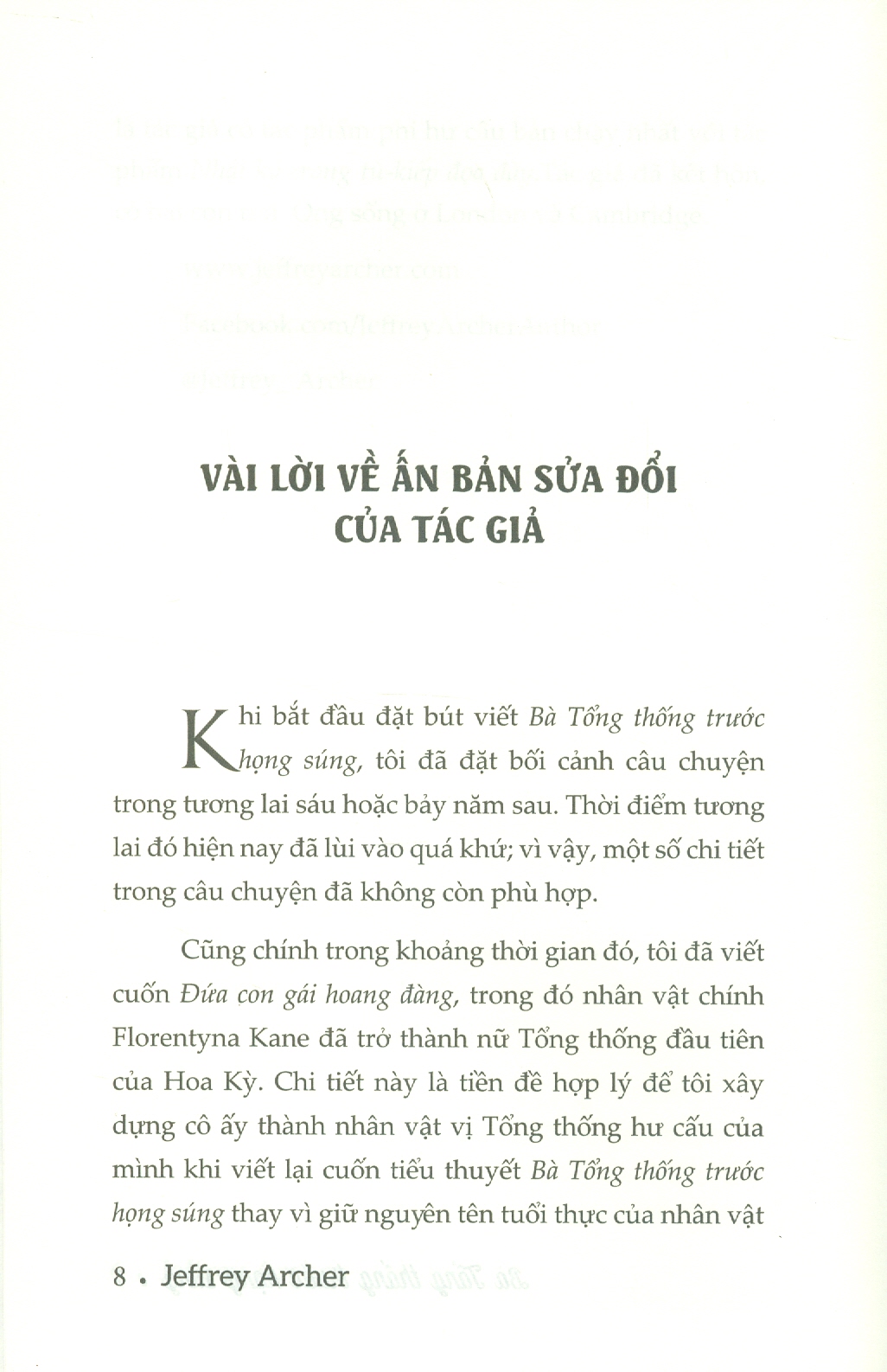 Bà Tổng Thống Trước Họng Súng - Hai Số Phận: Phần III (Bìa Cứng) -  Jeffrey Archer; Kiều Hoà dịch