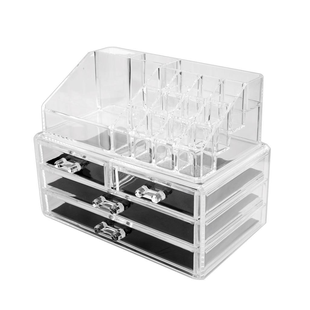 Clear Acrylic Cosmetic Storage Case Jewelry Storage Drawer Lipstick Holder