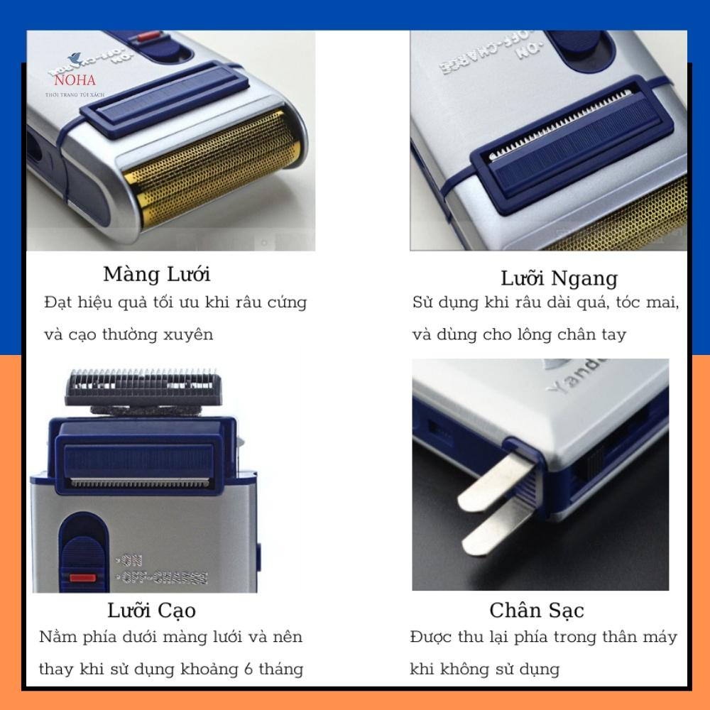 [KoSuyTu] Yandou Máy Cạo Râu Khô Nam Đa Năng SC W301U Sạc Điện Pin Bền 8 Giờ - Kèm Lưỡi Dao Thay Thế &amp; Bao Da Sang Trọng