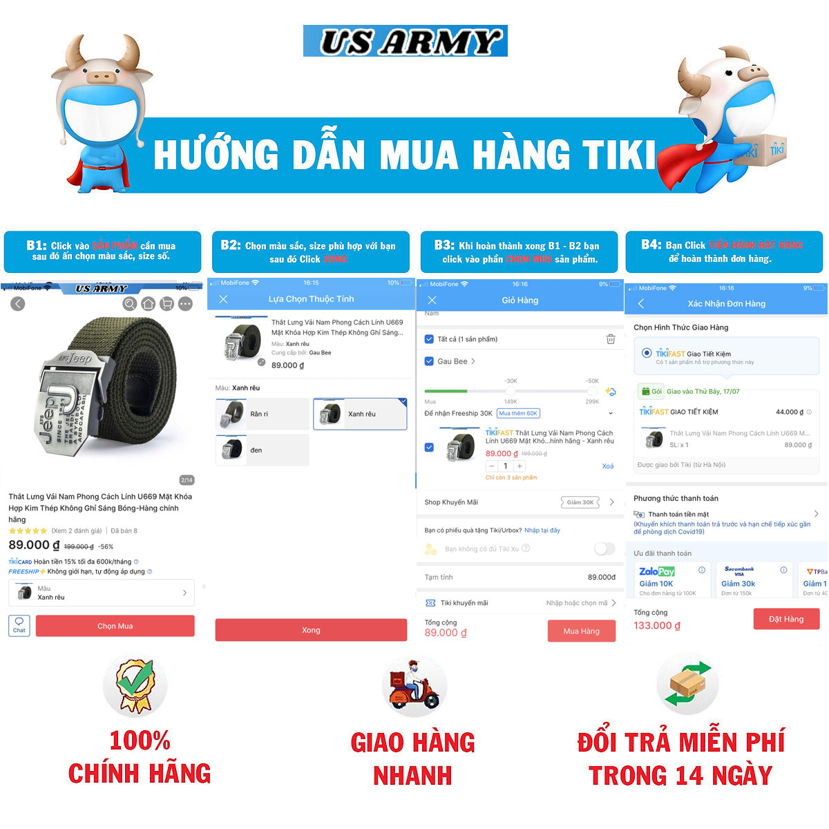 Thắt Lưng Nam Vải Bố Bền Chắc Mặt Khóa Hợp Kim Chống Ghỉ, Dây Nịt Nam Vải Dù Siêu Bền Cao Cấp -HÀNG CHÍNH HÃNG