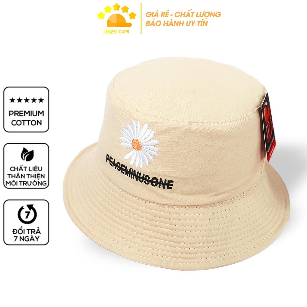 Mũ Bucket Nón Bucket Tai Bèo Nam Nữ 2 Mặt Hoa Cúc Peaceminusone Vải Kaki Unisex