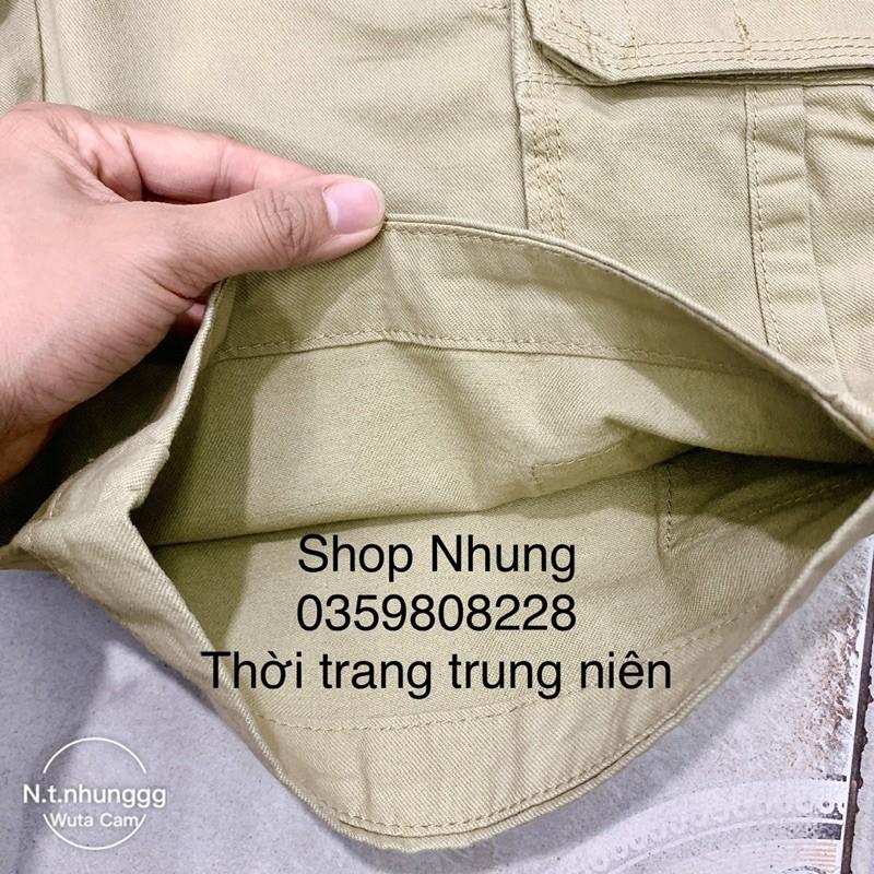 quần ngố kaki túi hộp nam trung niên chất đẹp - 2