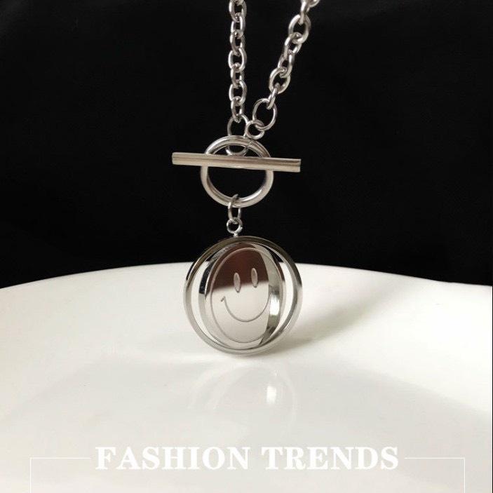 Dây chuyền nam nữ MidLine V27 mặt cười xoay cá tính độc đáo phong cách hip hop