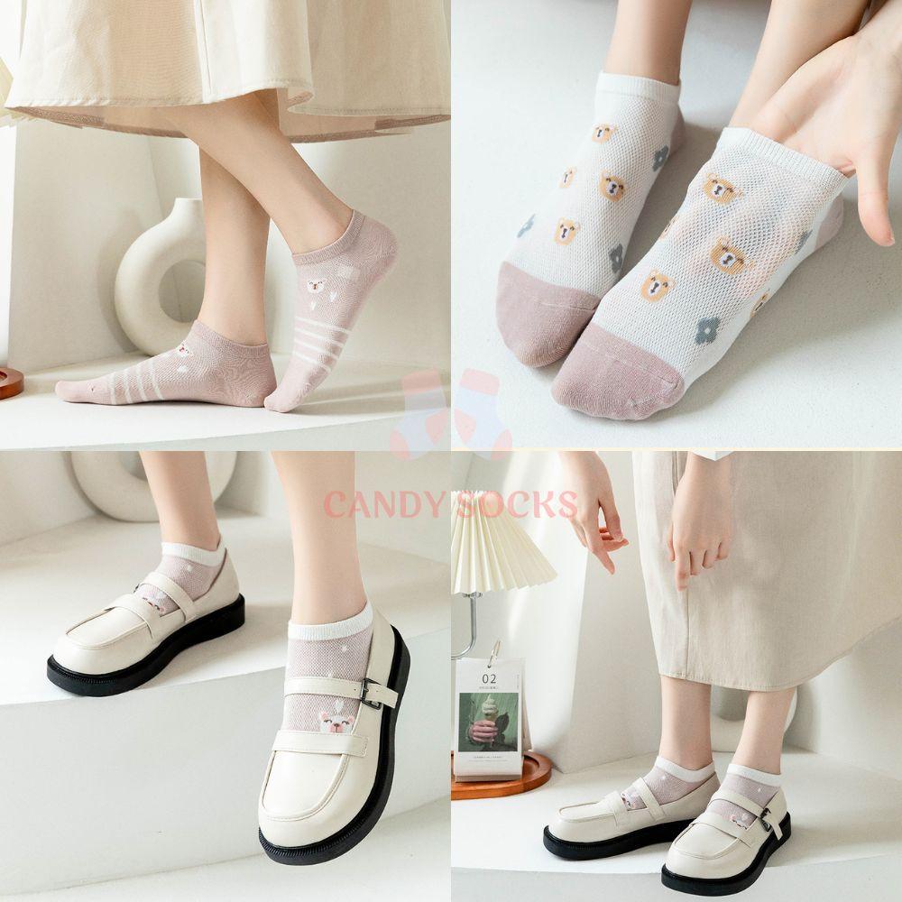 Tất nữ vớ nữ cổ thấp, Set 5 đôi tất nữ phong cách Hàn Quốc, co dãn 4 chiều, chất liệu cotton Hàn cao cấp TN-217