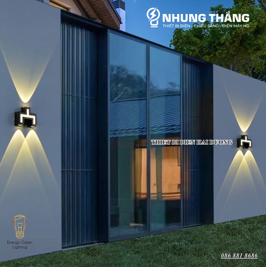 Nhiều Mẫu - Đèn Hắt Tường Chống Nước - Ánh Sáng Vàng - Chip Led Siêu Sáng