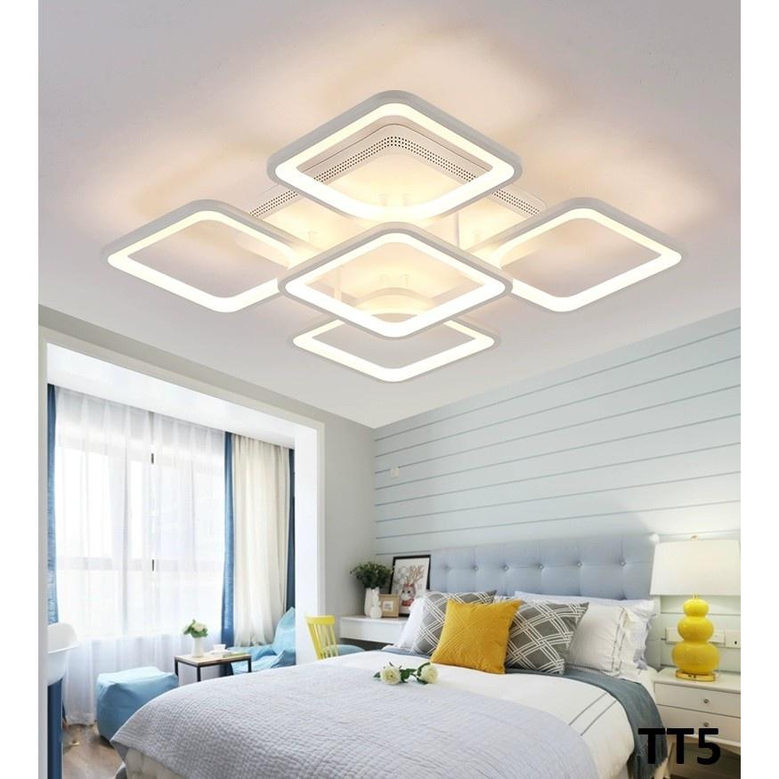 Đèn Mâm Led Ốp Trần 12 Cánh Trang Trí Phòng Khách,Ngủ,Spa,Hội Nghị Có Điều Khiển Phân Tầng 3 Màu Ánh Sáng