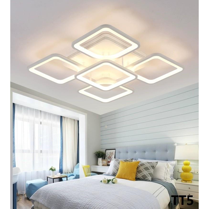 (GIẢM GIÁ SỐC) Đèn Mâm Led Ốp Trần 12 Cánh Trang Trí Phòng Khách,Ngủ,Spa,Hội Nghị Có Điều Khiển Phân Tầng 3 Màu Ánh Sáng