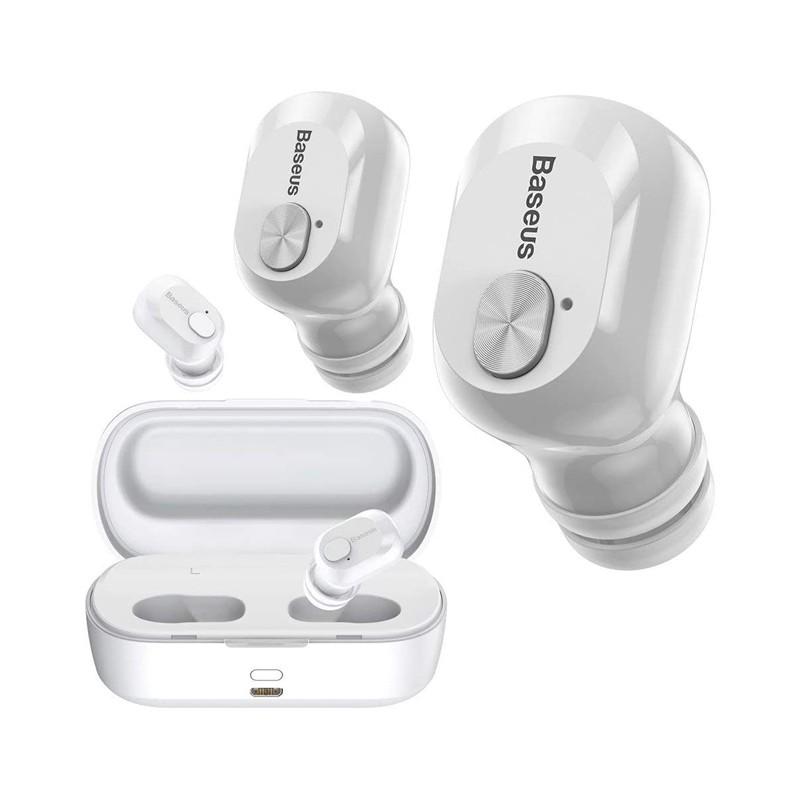 Tai nghe đôi True Wireless Baseus W01 Encok Music - dung lượng pin lên đến 2000mah - Hàng Chính Hãng