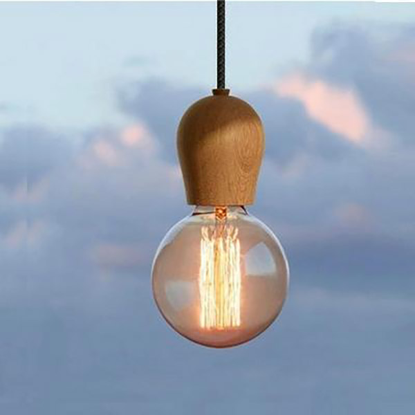 Dây đuôi thả gỗ cho bóng đèn đuôi E27