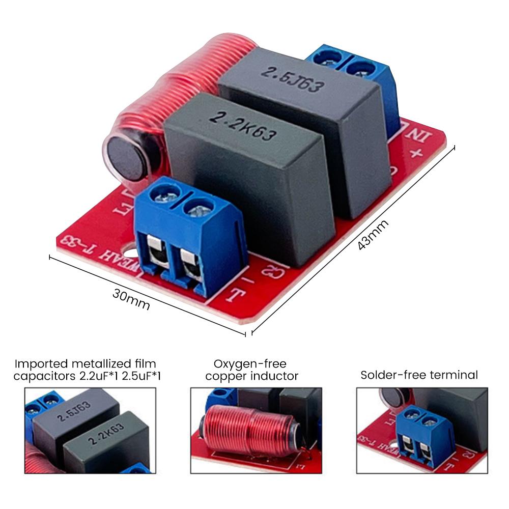 AIYIMA 1 Cái Nguyên Chất Tweeter Đeo Chéo 80W Loa Phân Tần HIFI Rạp Hát Tại Nhà Âm Thanh Xe Ô Tô Nâng Cấp Loa Treble Color: Tweeter Crossover