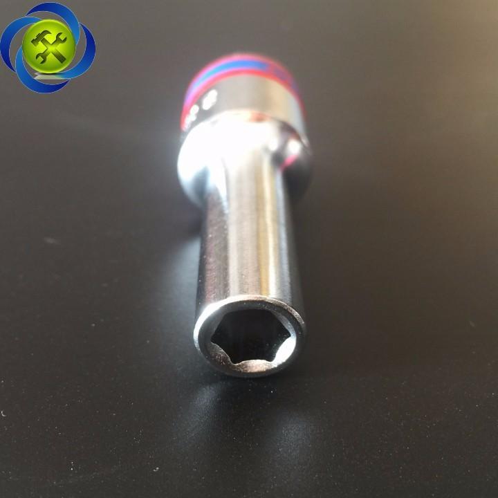 Tuýp 8mm 1/2 Kingtony 423508M loại dài 6 cạnh màu trắng