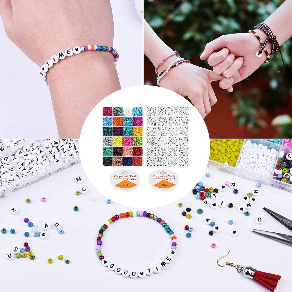 Letter And Pony Seed Beads Loose DIY Bracelets Jewelry Pendants Making Craft