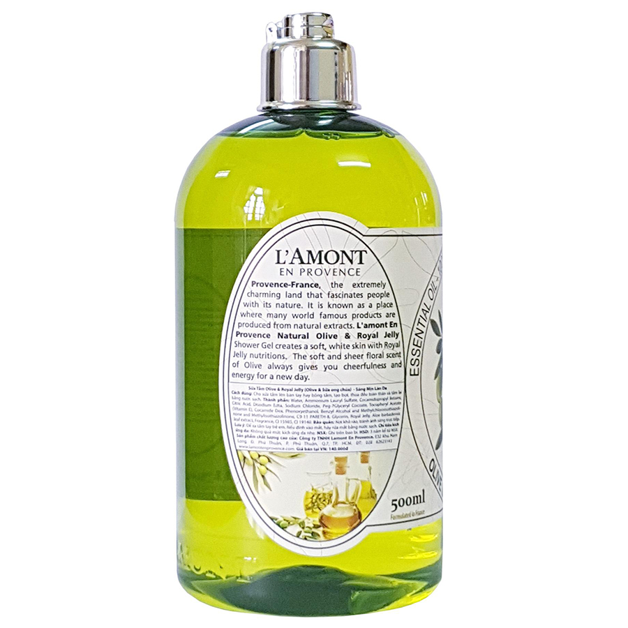 Combo Sữa Tắm L'amont En Provence Shower Gel Hương Almond + Olive (500ml / Chai)