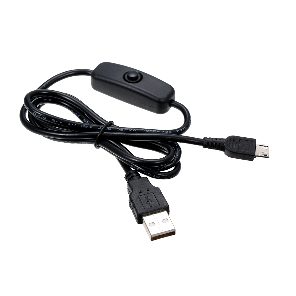 Cáp Sạc Cấp Nguồn Micro USB Cho Raspberry Pi Với Công Tắc Bật / Tắt 1 Mét