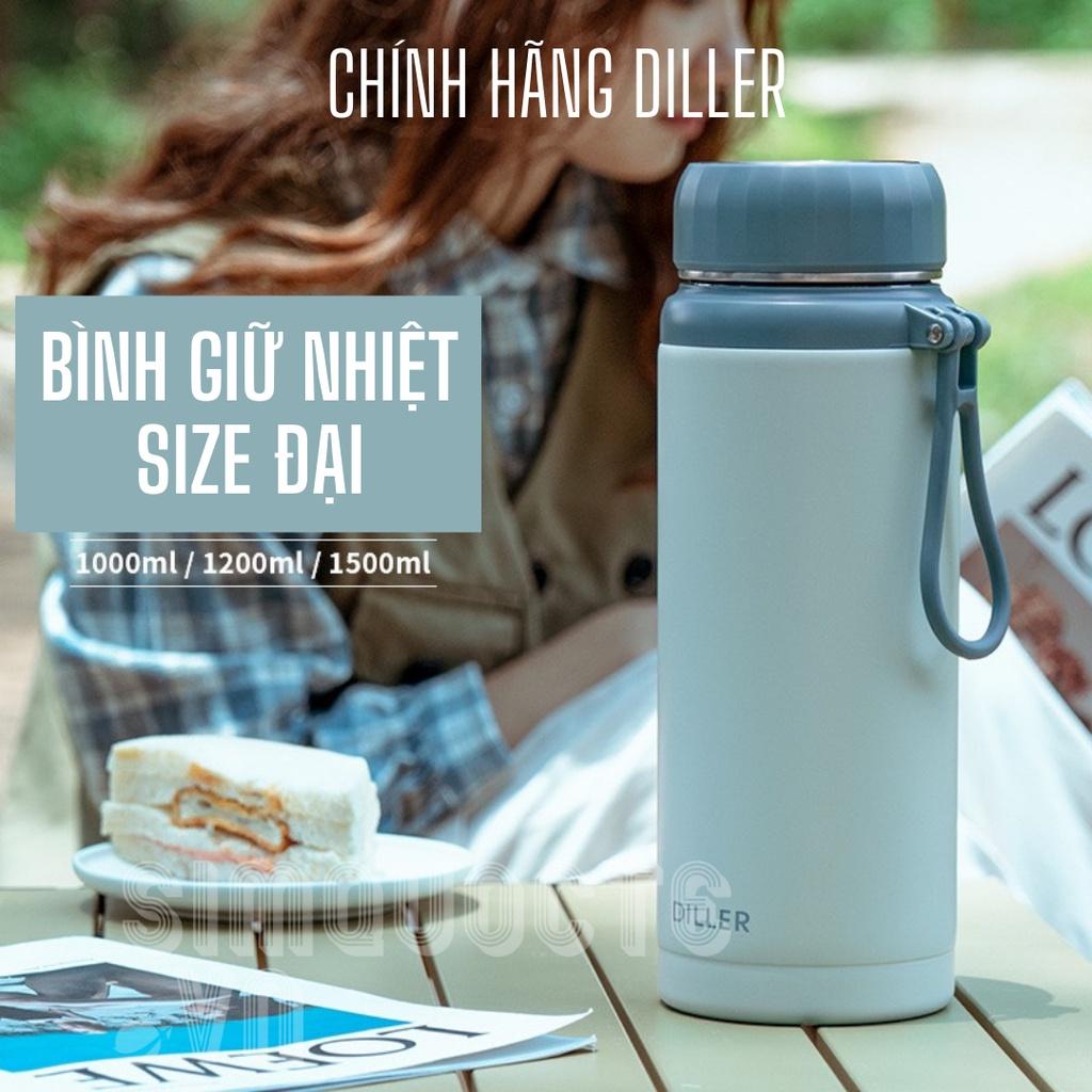 Bình giữ nhiệt cao cấp dung tích lớn 1000ml - 1500ml thời trang DILLER