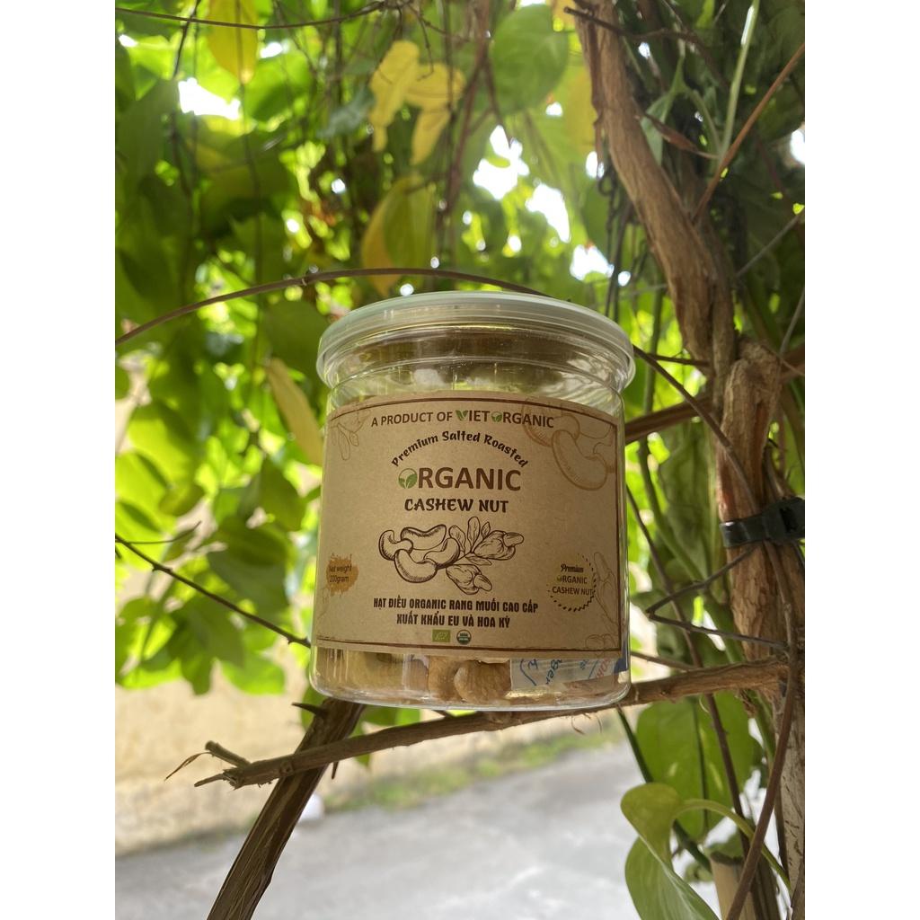 Hạt điều hữu cơ rang muối bóc lụa Việt Organic 220g