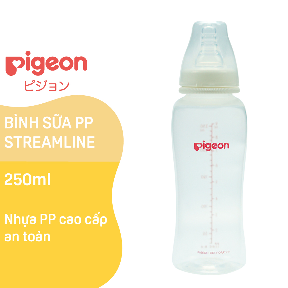 Bình sữa Pigeon cổ hẹp PP Streamline 150ml/ 250ml