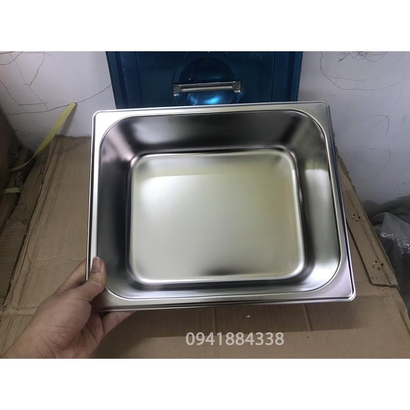 Khay Inox Đựng Topping 1/2, Khay Đựng Thạch(Có Nắp)