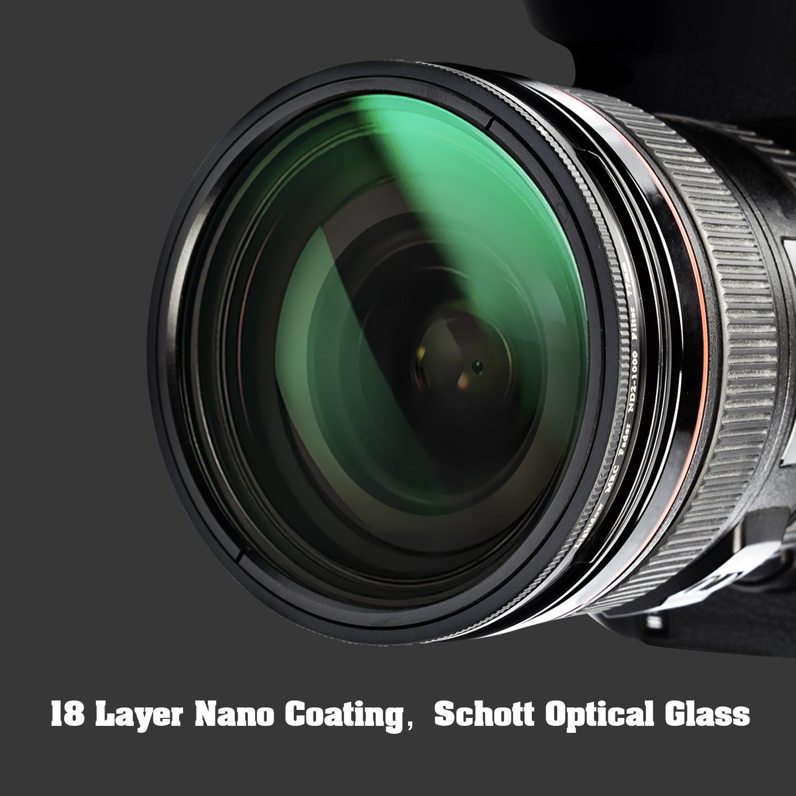 To ND1000 ND Filter for Camera Lenses Providing A Silky Smooth Effect 52mm