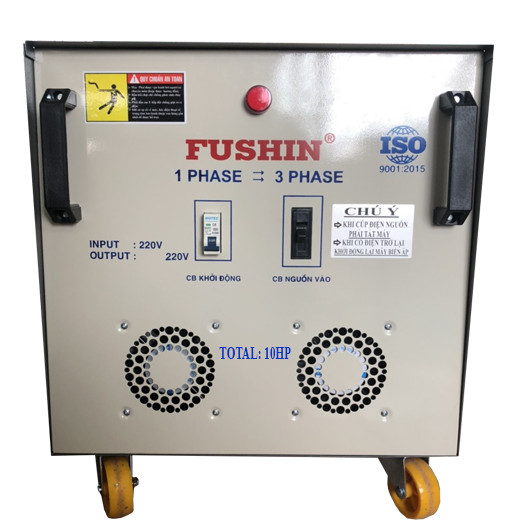 Biến áp 1P 220V ra 3P 220V-10Hp
