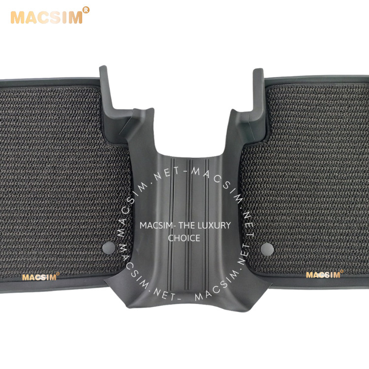 Thảm lót sàn 2 lớp xe ô tô VOLKSWAGEN TIGUAN L 2018- đến nay Nhãn hiệu Macsim 3W chất liệu nhựa TPE đúc khuôn cao cấp - màu đen