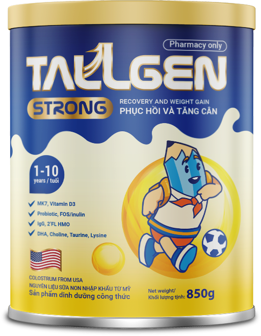 Sữa Tallgen Strong lon 850gr - giúp tăng cân cho trẻ từ 1-10 tuổi
