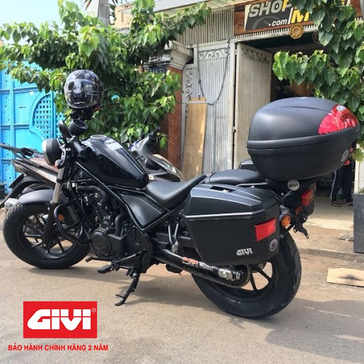 Combo Thùng Givi E450N Kèm Đế Và Cảng Sau Cho Xe Exciter 150 Hàng Chính Hãng