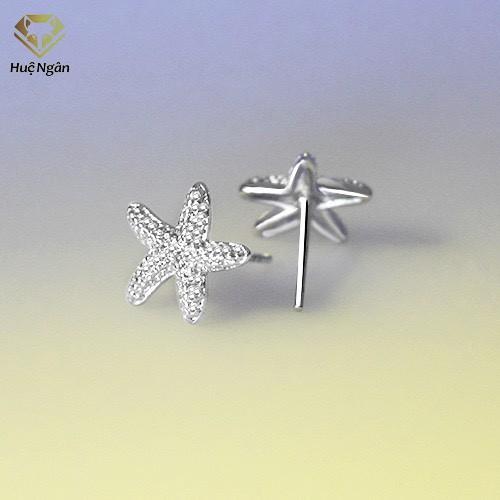 Bông tai bạc 925 Huệ Ngân - Sao biển RYE140982