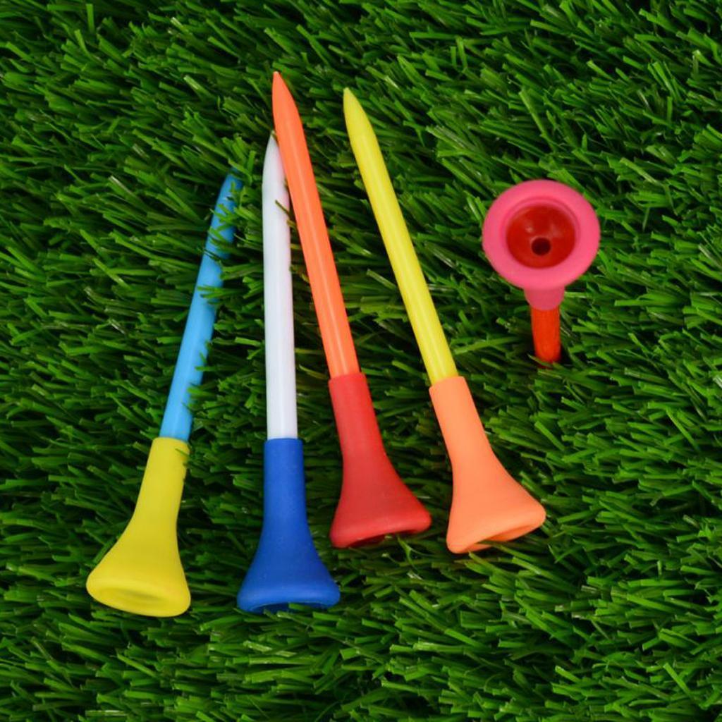 10 Pieces Rubber Cushion Top Golf Tees Set Random Color Reduce Hit Impact