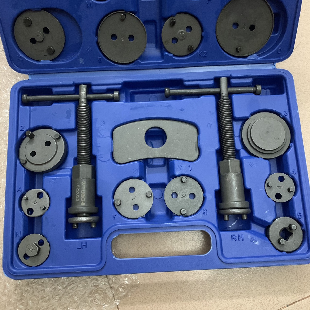 Bộ cảo ép thắng đĩa 2 chiều THUẬN NGHỊCH, bộ vam ép piston phanh Touchi 22 chi tiết chất lượng cao