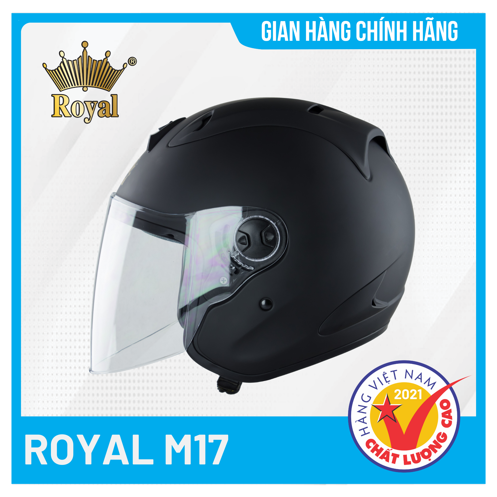 Nón bảo hiểm 3/4 Royal M17 Thời Trang, Cá Tính