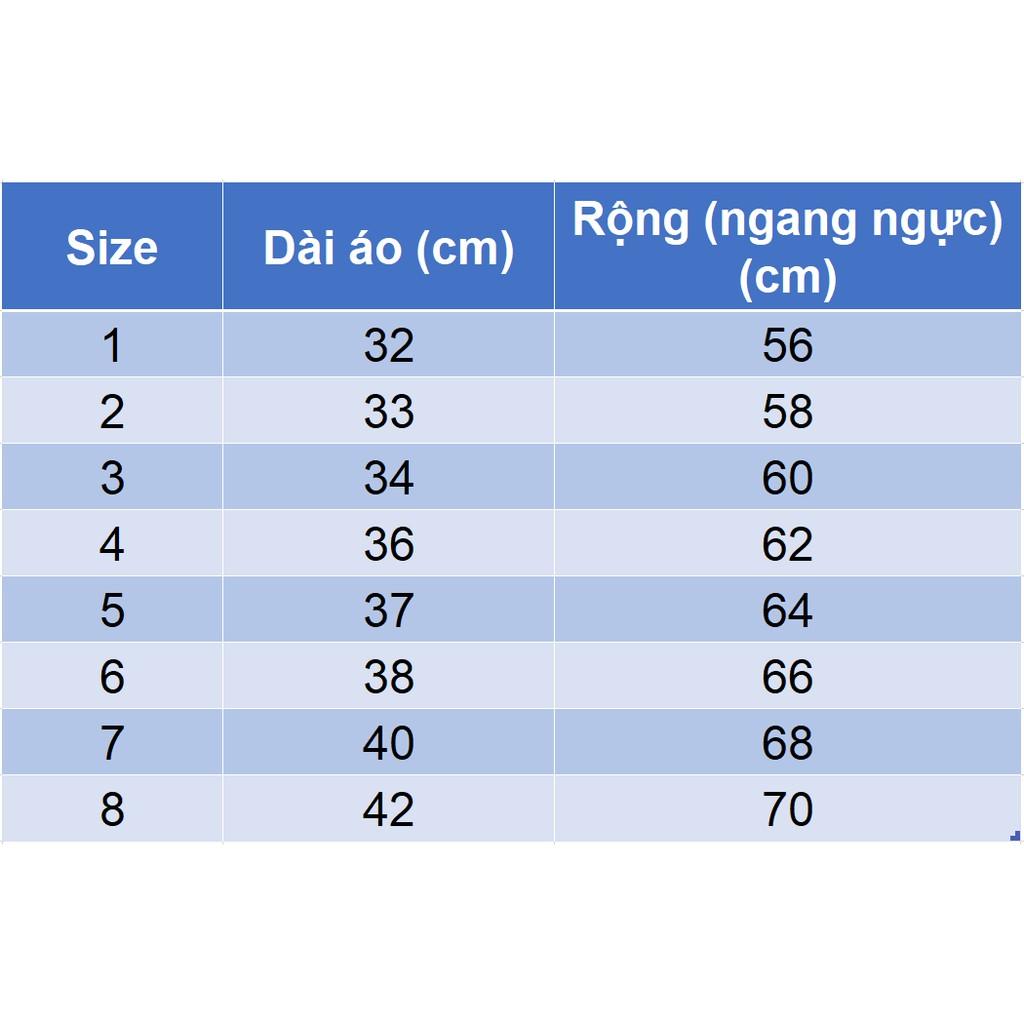 Áo thun khoét vai cho bé gái size nhí