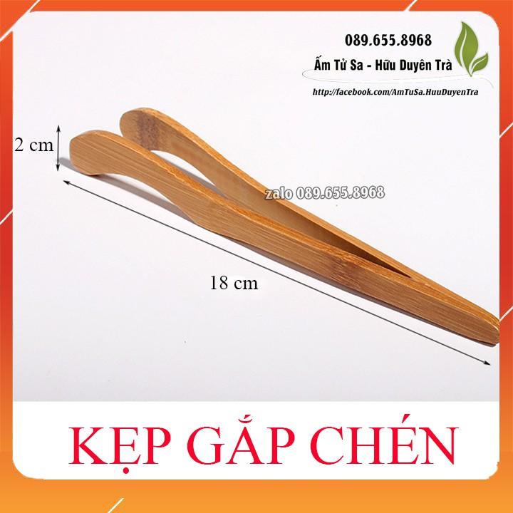 Kẹp gắp chén trà đạo bằng gỗ - đạo cụ trà đạo cùng ấm tử sa nghi hưng cao cấp - pha trà, trà đạo - trà ô long