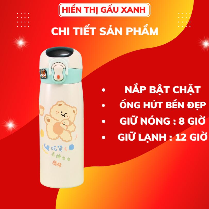 Bình giữ nhiệt hiển thị nhiệt độ 500ml Hilogi inox 316, có ống hút ,nắp bật đậy kín và dây treo, giữ nhiệt hơn 15 giờ