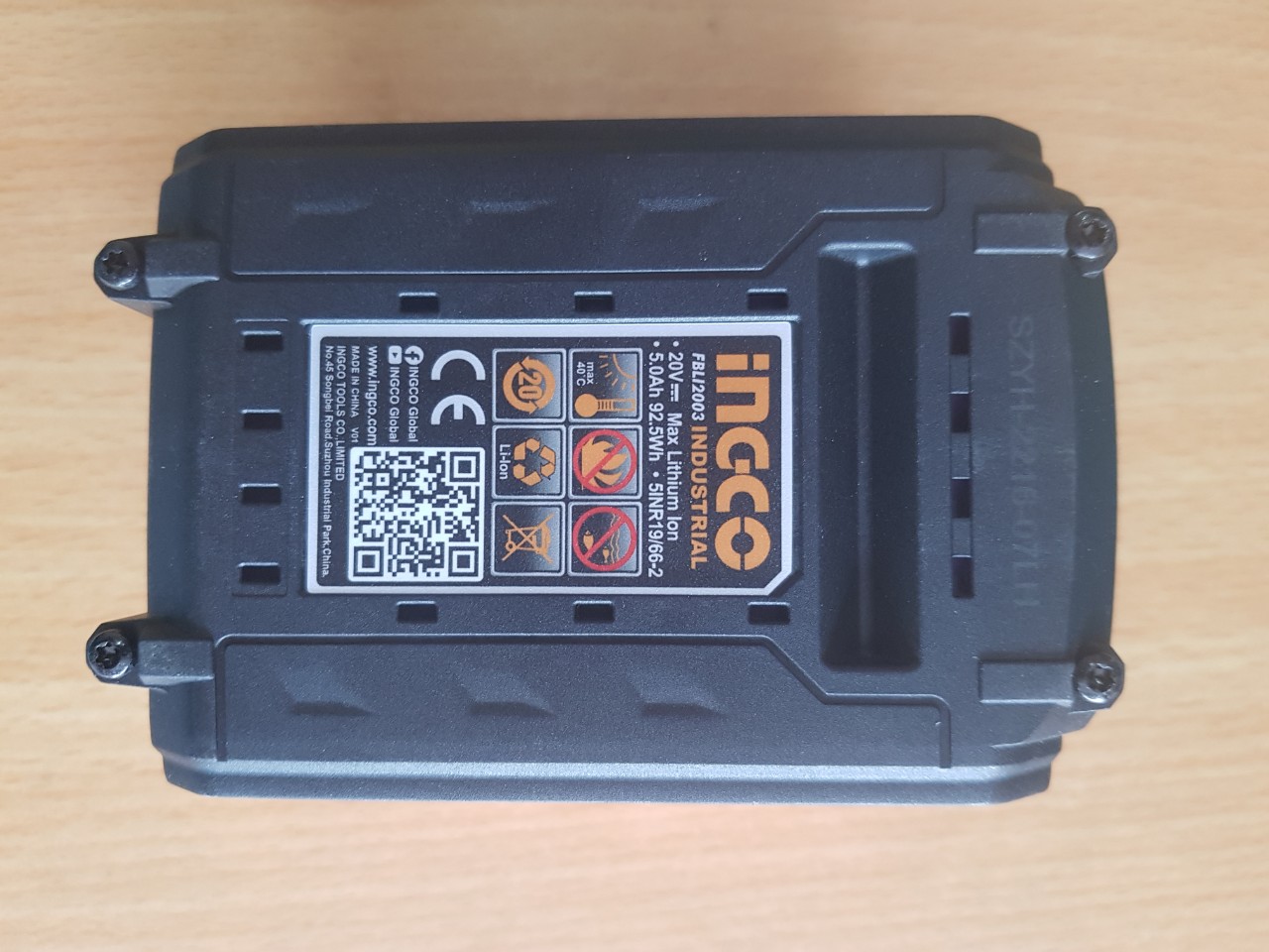 Pin Lithium  20V/5Ah ingco FBLI2003