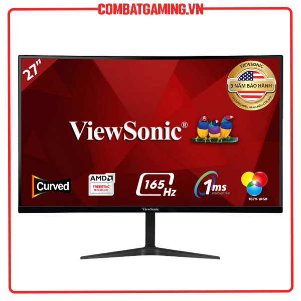Màn Hình Cong Viewsonic VX2718 PC 27"/165Hz/1ms/FreeSync - Hàng Chính Hãng